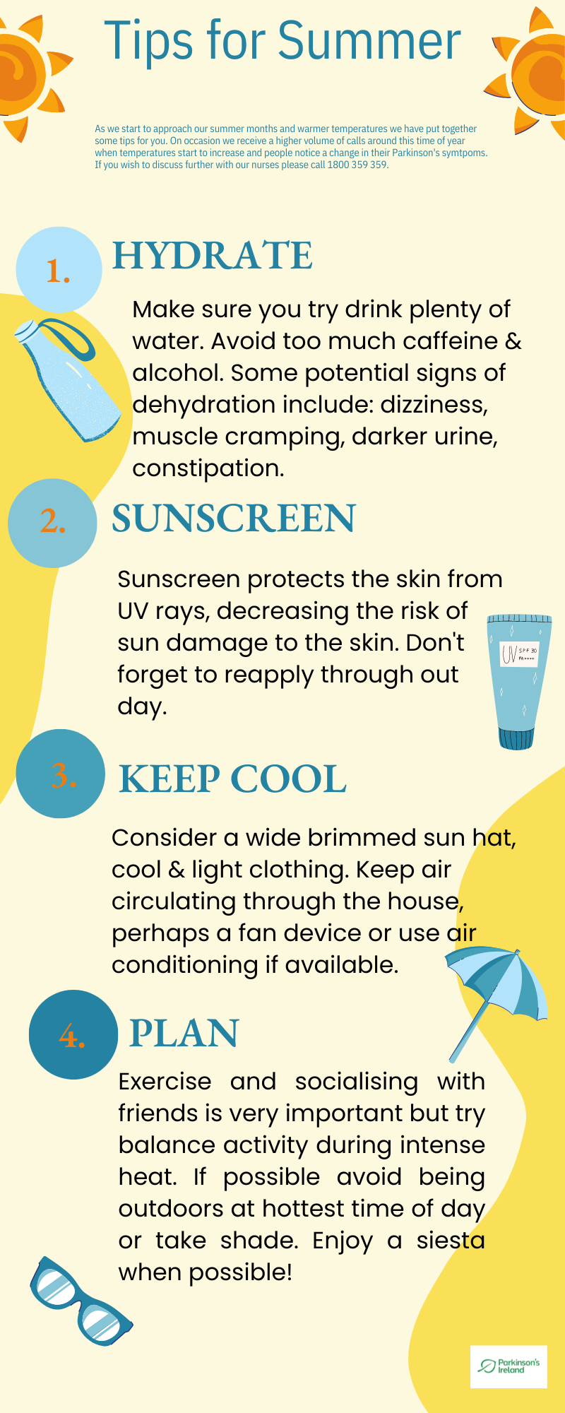 Summer Tips Picture Example Tips for Summer – Parkinson's Ireland