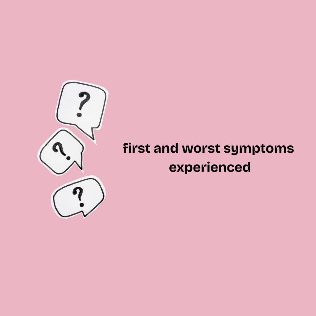 PD: first and worst symptoms noticed