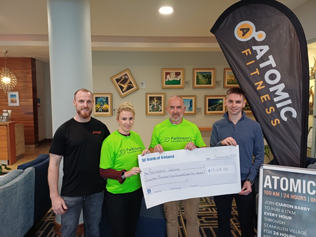 Ciaron Barry completes 100 km challenge and raises €17,406 for Parkinson’s Ireland