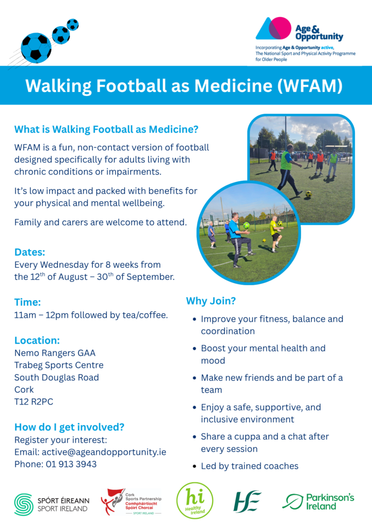 Walking Football as Medicine Comes to Cork