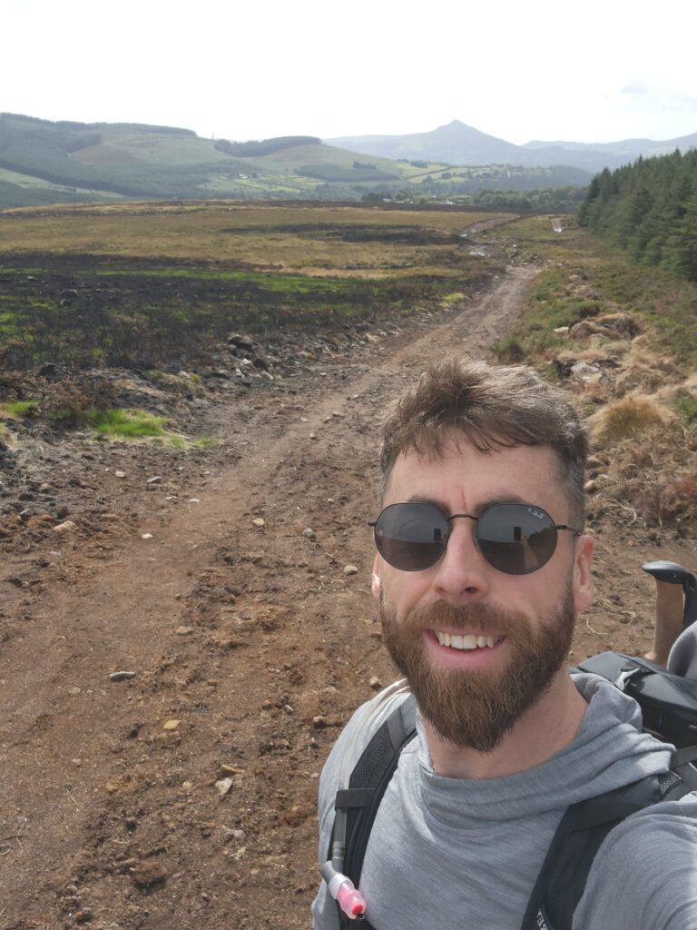 Cillian takes on the Wicklow Way without sleep for Parkinson’s Ireland