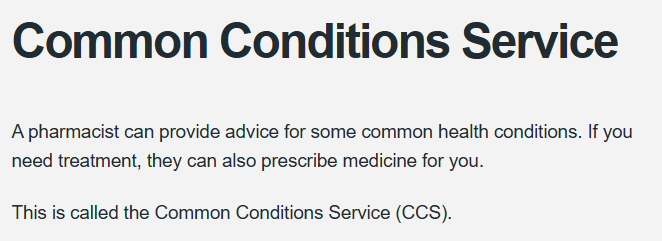 Tax Relief Now Available for the Common Conditions Service